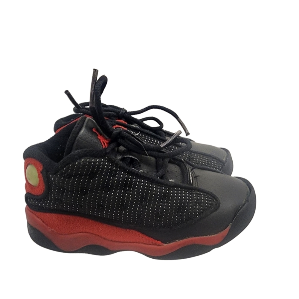 Jordan Kids Sneakers Black and Red Lace Up Size 9